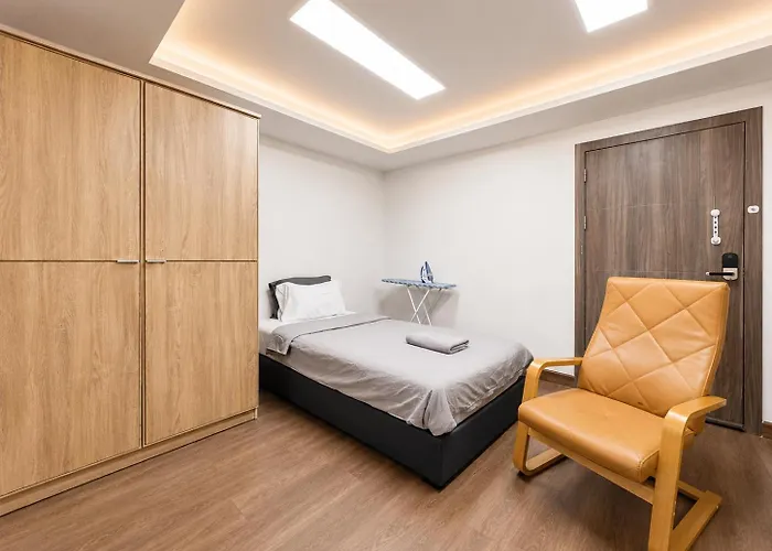 Apartamento 1br Near Bts Queen & Single Bed Center *