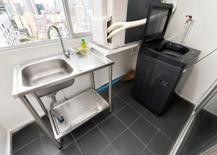 1br Near Bts Queen & Single Bed Center Apartamento *